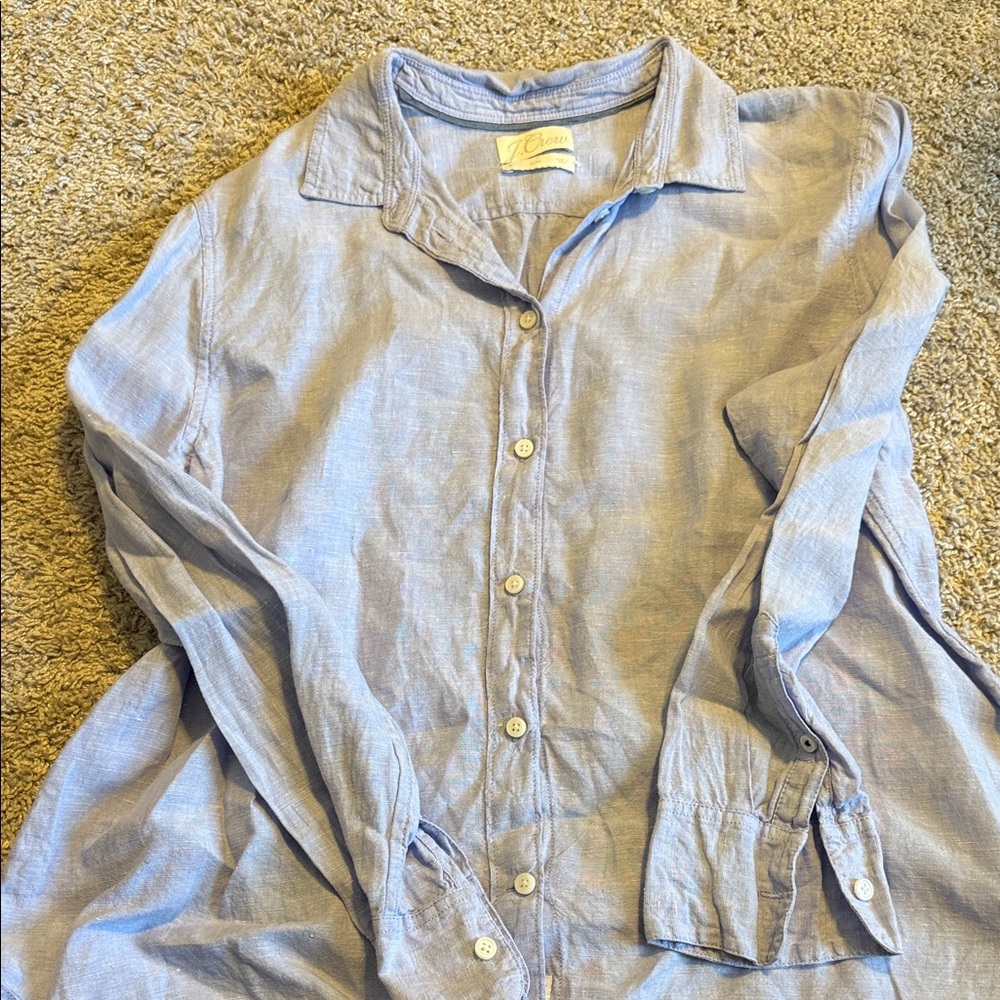 J. Crew Sky Blue Collared Shirt